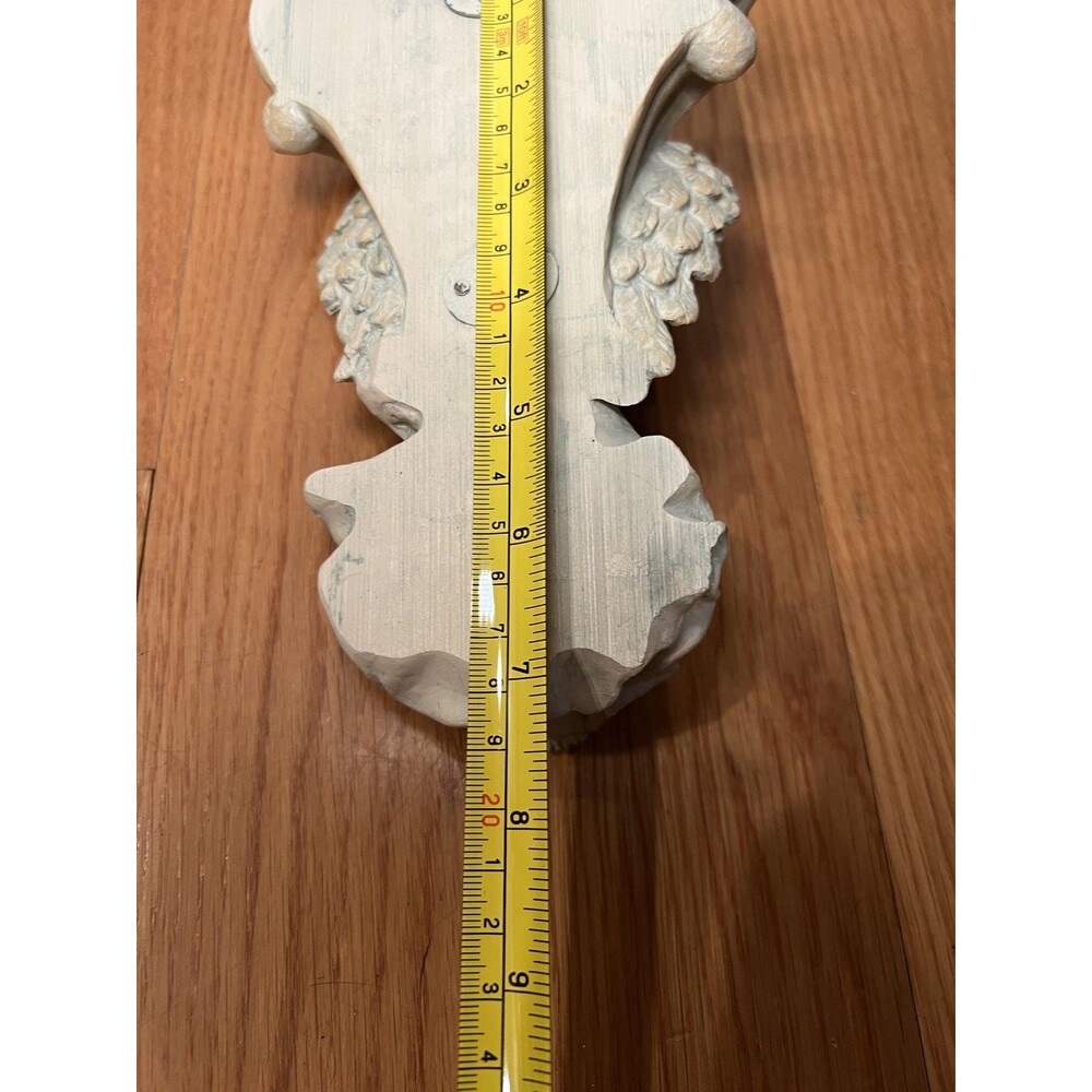 Archangel Wall Sculpture Shelf Sconce Beige Resin Angel Decor Small Wall - Picture 6 of 8